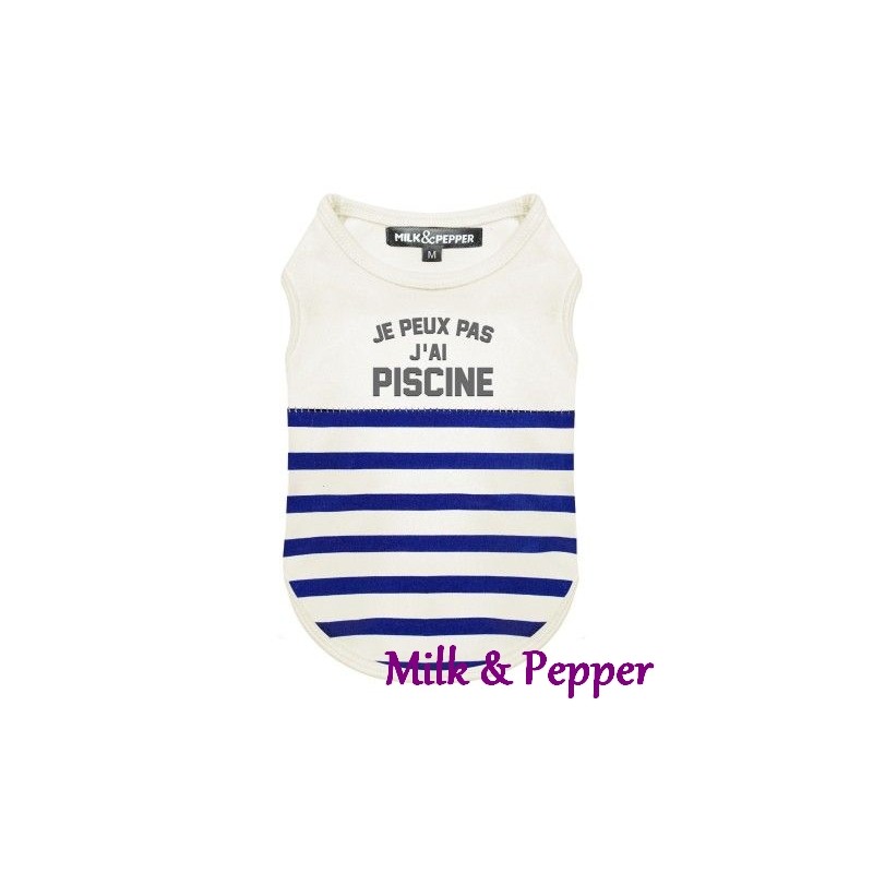 Tee Shirt pour chien Milk & Pepper Poul Bleu