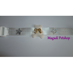 Collier pour chien fantaisie Blanc Bear