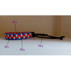 Bracelet personnalisable SNAP paracorde