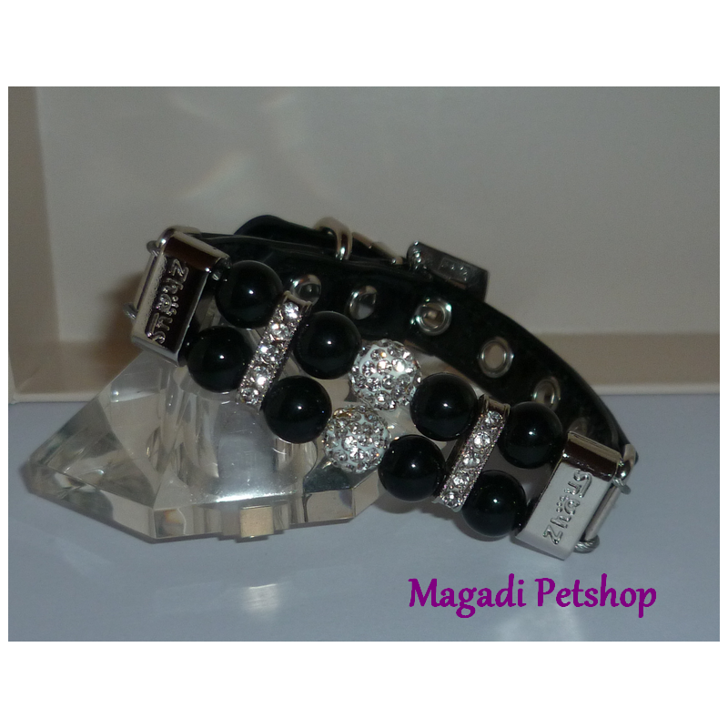 Collier pour chien Pearl Strass Noir