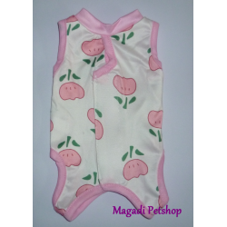 Body pour chien fleurs rose