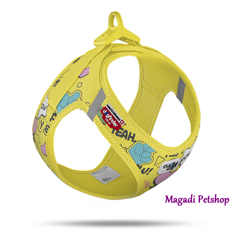 Harnais pour chien Curli Clasp Air-Mesh Comic Jaune