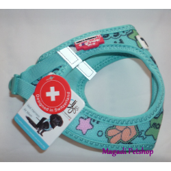 Harnais pour chien Curli Clasp Air-Mesh Comic Turquoise