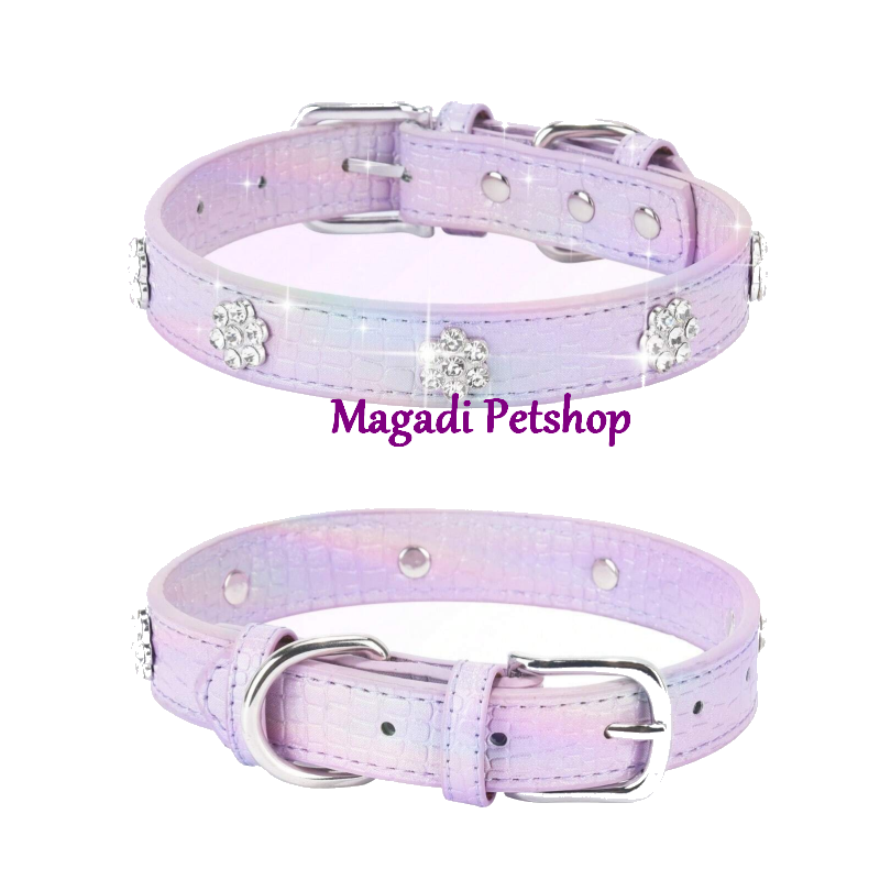 Collier pour chien avec fleurs en strass Collier pour chien avec fleurs en strass