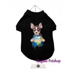 Tee Shirt pour chien "Stop Global Warming"
